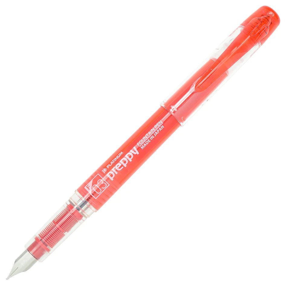 Stylo plume PLATINUM Preppy - Rouge - Fine (F) - 4977114112928