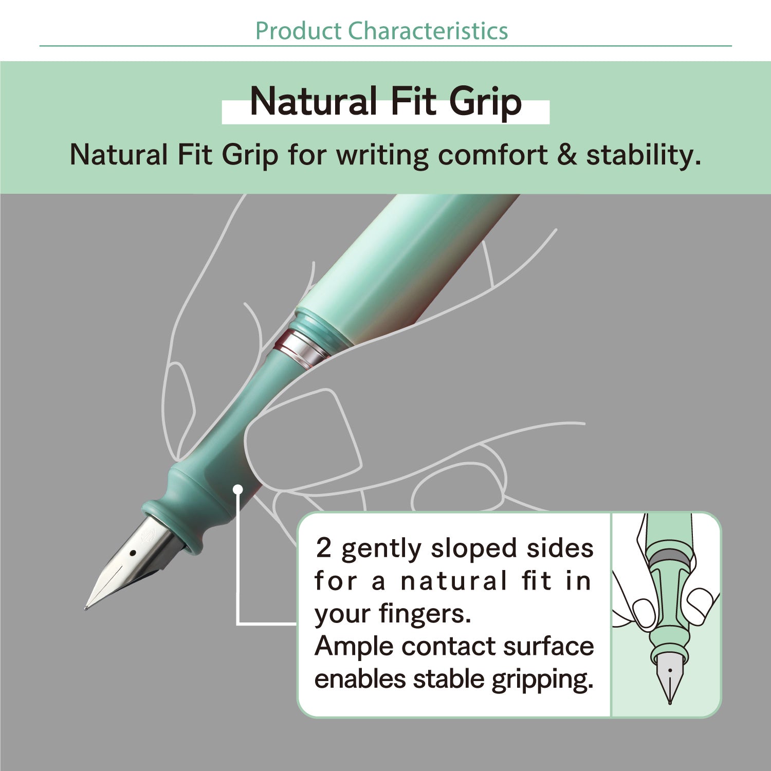 Stylo plume SAILOR Tuzu - Gray - Fine (F) - 4901680174837