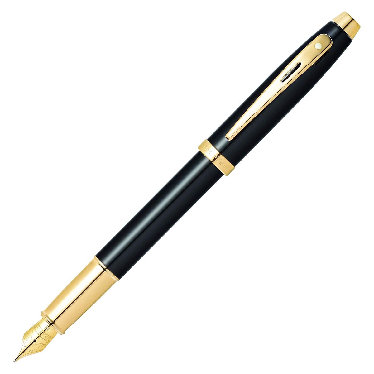 Stylo plume SHEAFFER 100 - Glossy Black GT - Fine (F) -
