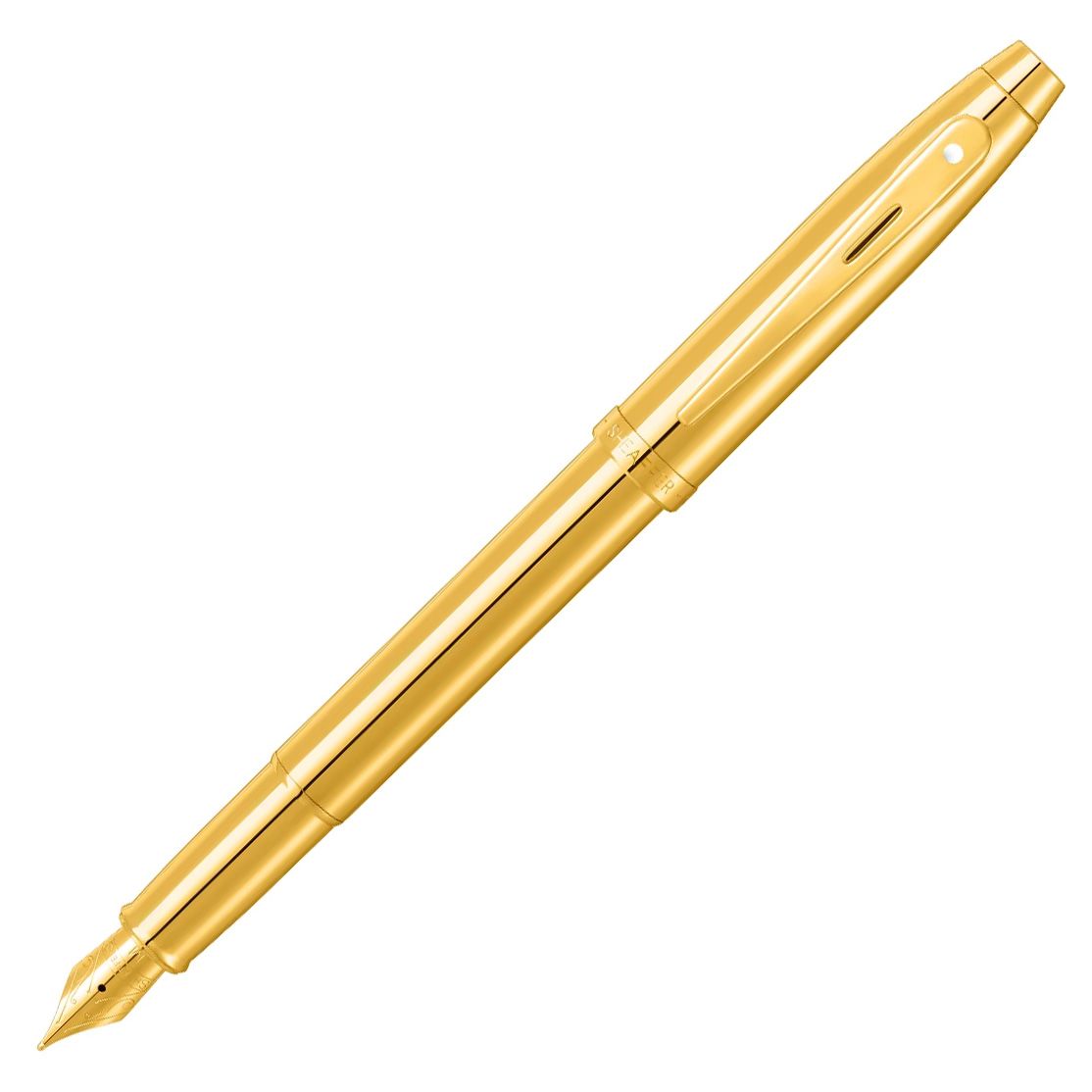 Stylo plume SHEAFFER 100 - Glossy Gold GT - Fine (F) -