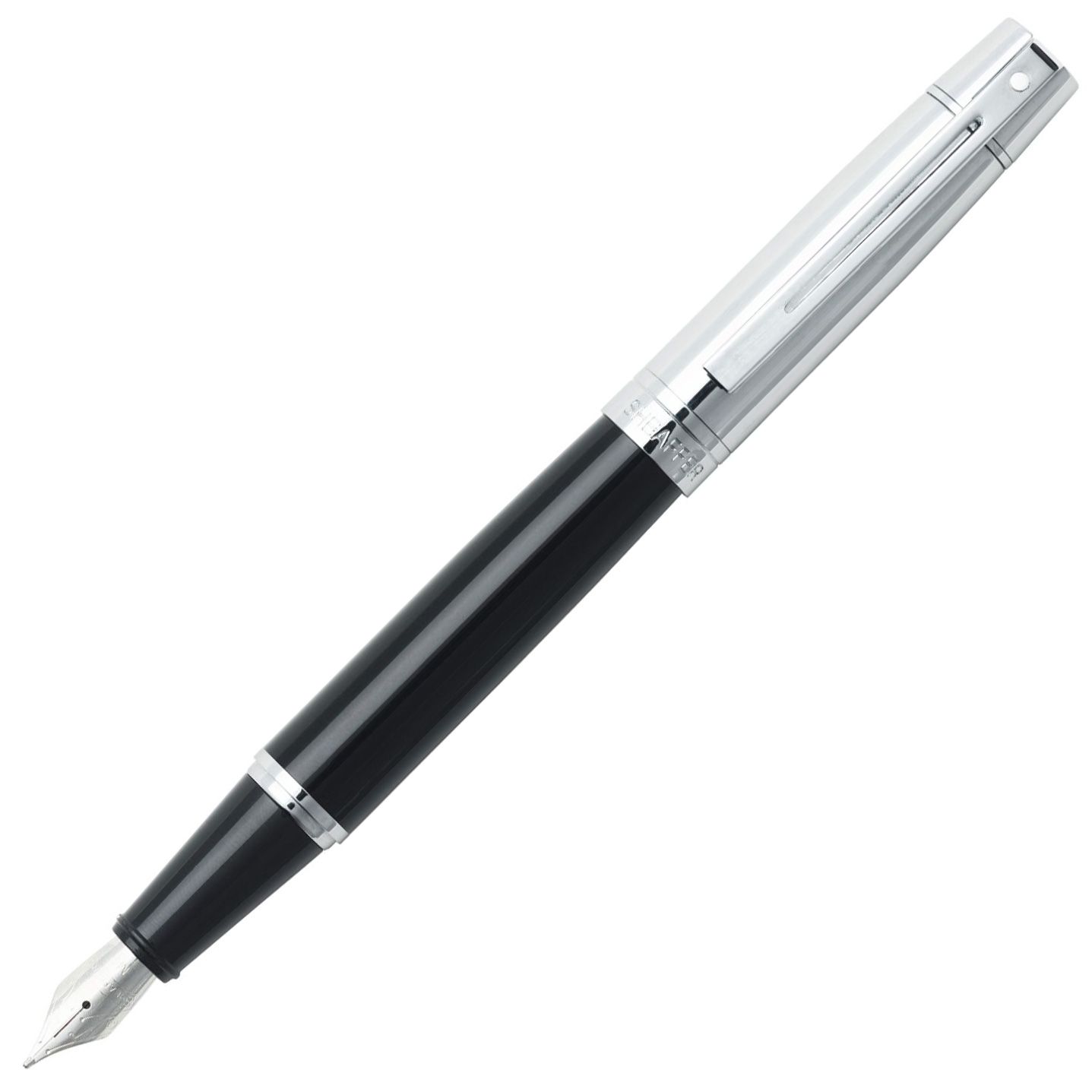 Stylo plume SHEAFFER 300 - Brushed Black CT - Fine (F) -