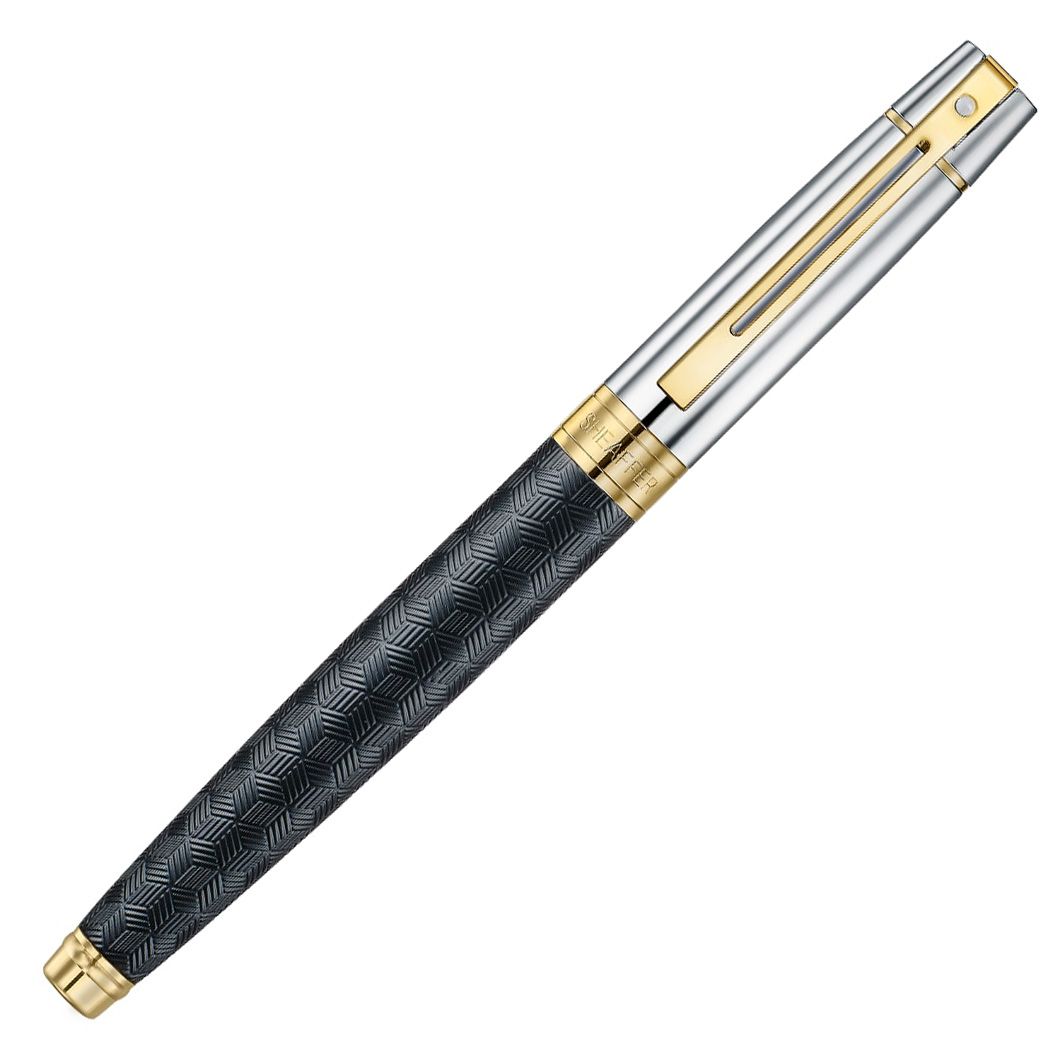 Stylo plume SHEAFFER 300 - Engraved Black GT - Fine (F) -