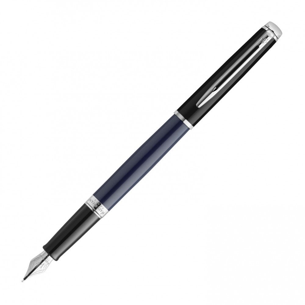 Stylo plume WATERMAN Hémisphère Colour Blocking - Noir et Bleu Foncé CT - Fine (F) - 3026982028471