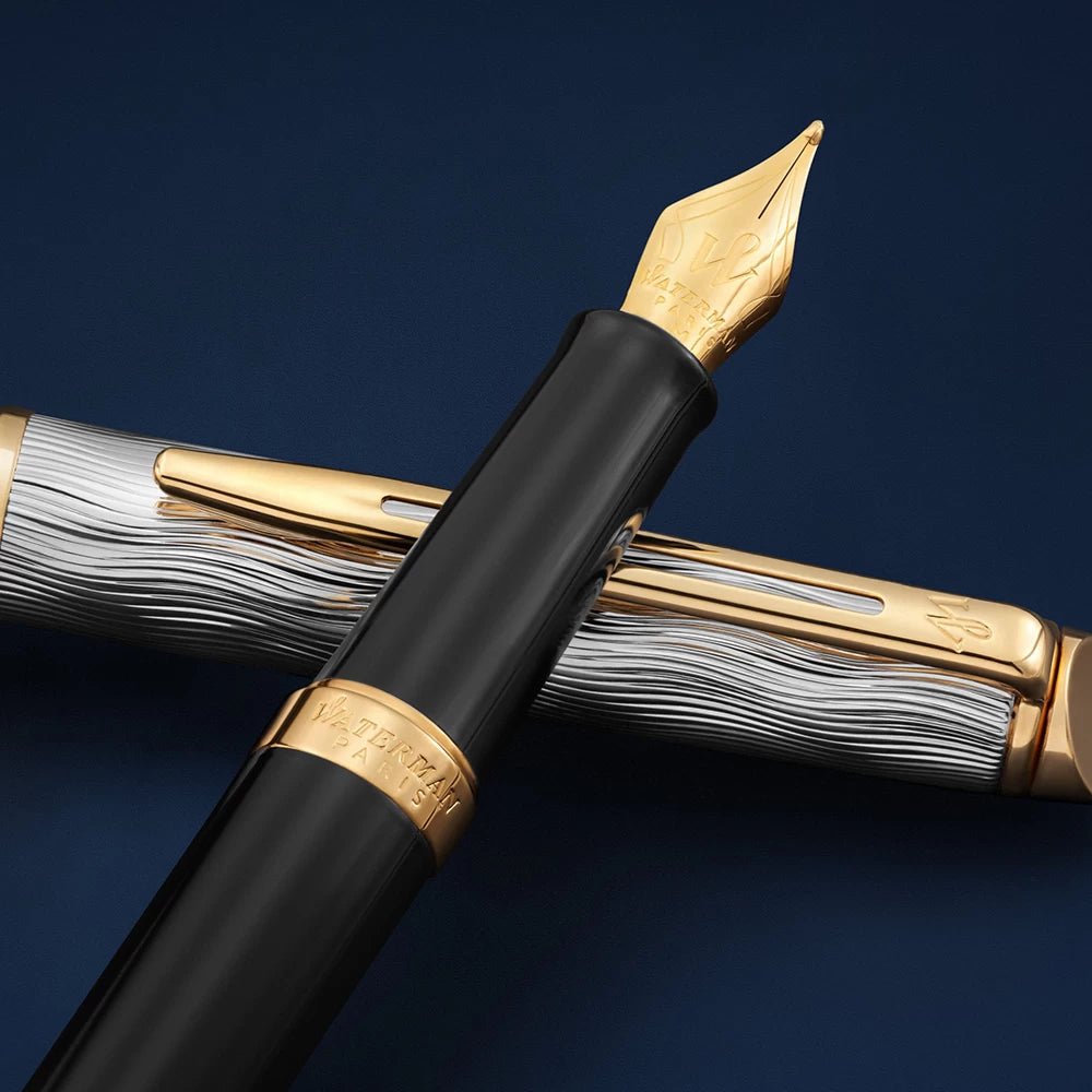 Stylo plume WATERMAN Hémisphère Reflets de Paris - Fine (F) - Noir - -