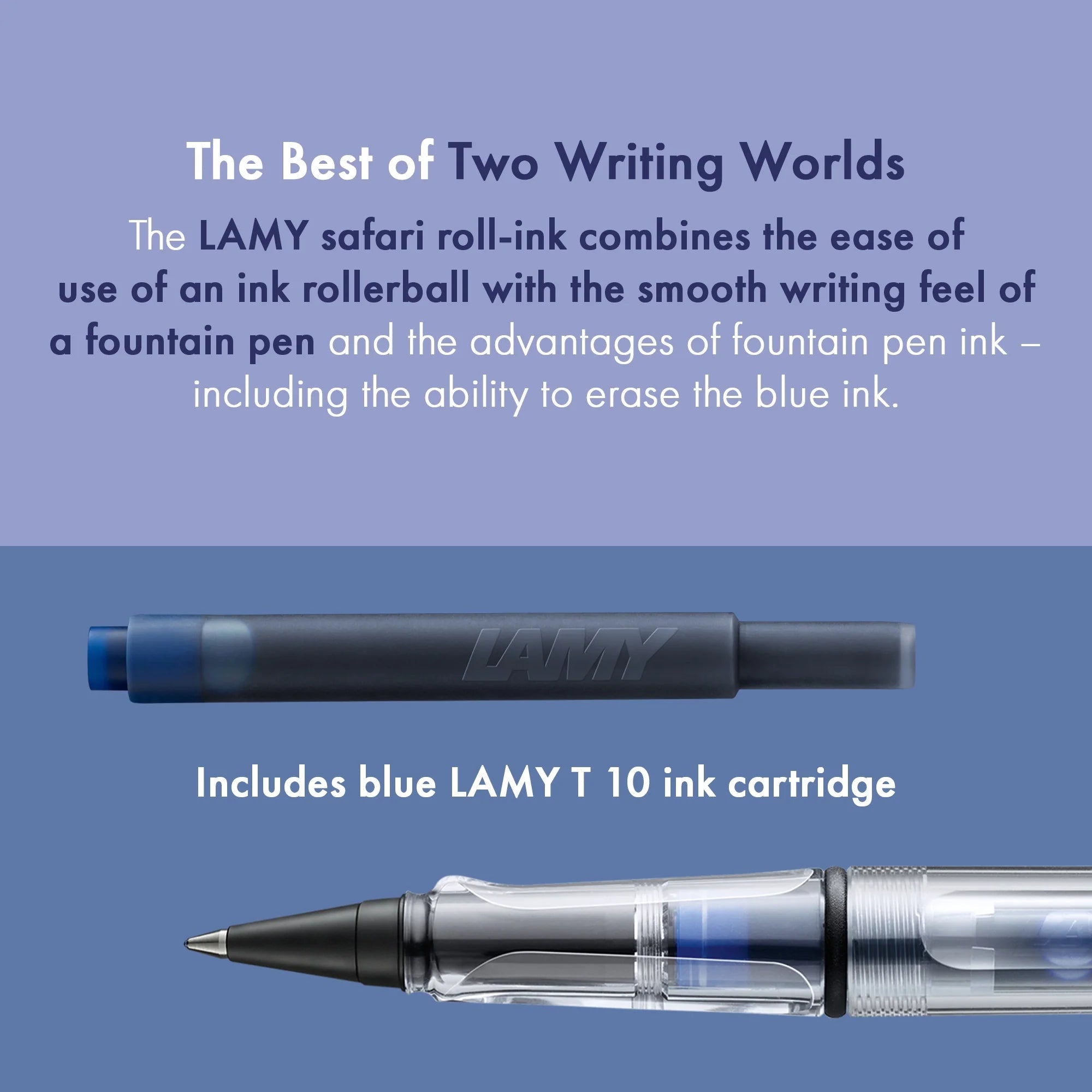Stylo roller à cartouches LAMY safari - Vista -