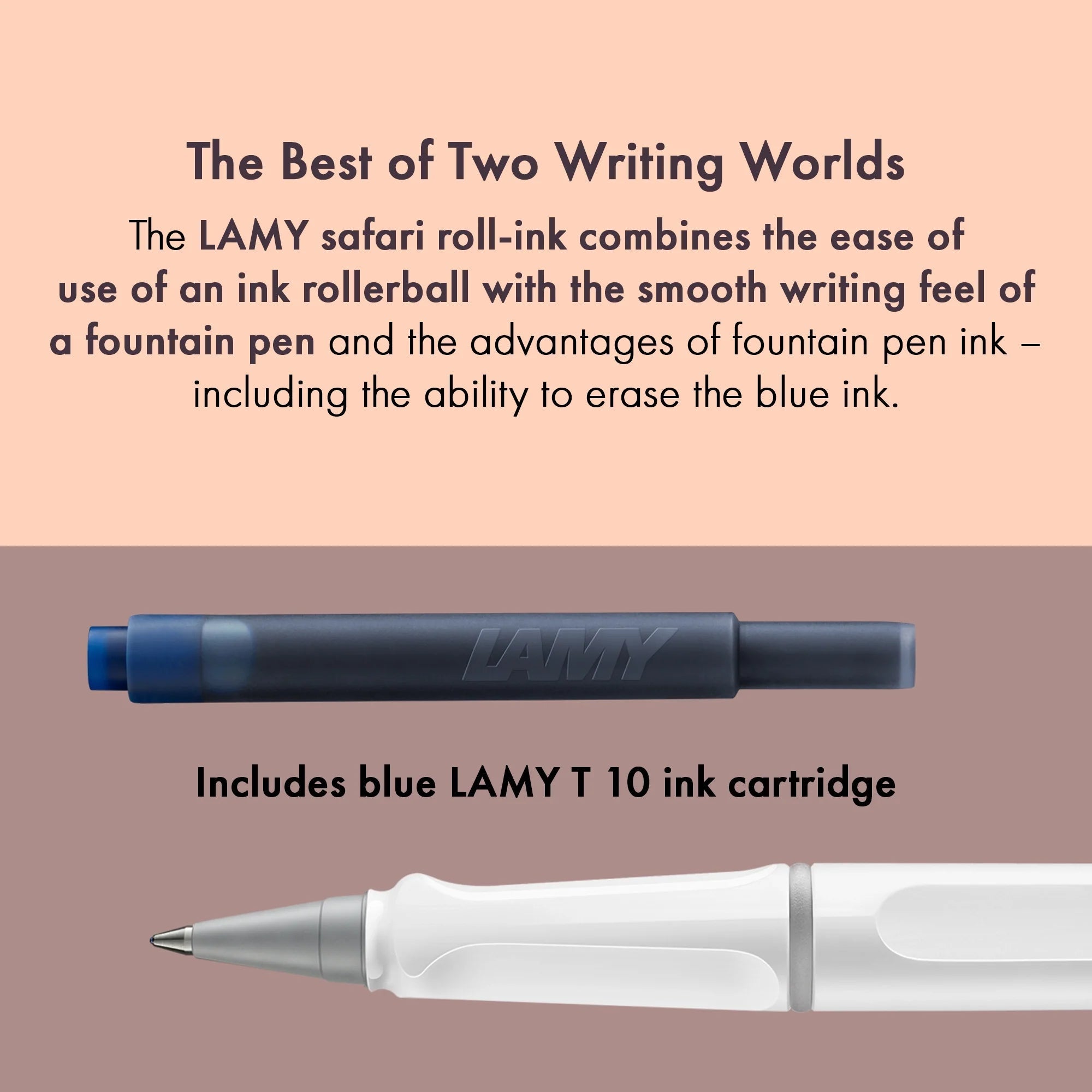 Stylo roller à cartouches LAMY safari - White - 4014519791256