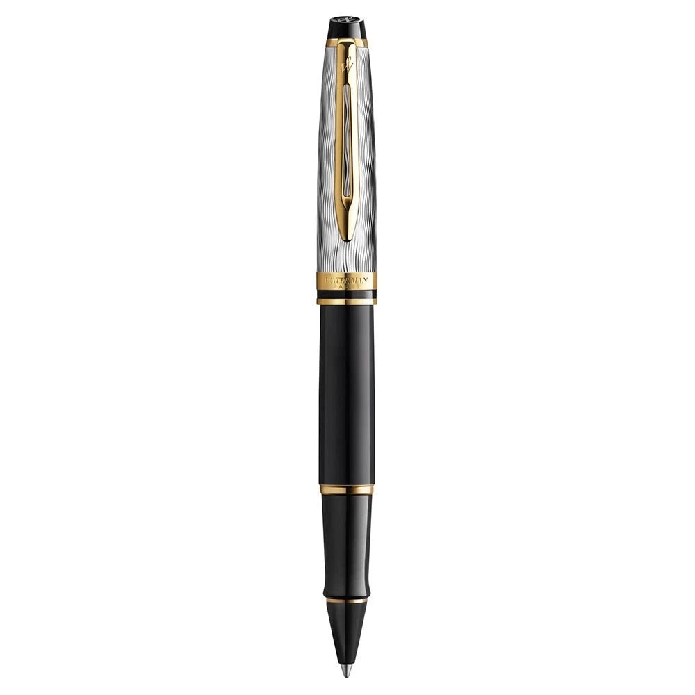 Stylo roller WATERMAN Expert Reflets de Paris - Fine (F) - Noir - -