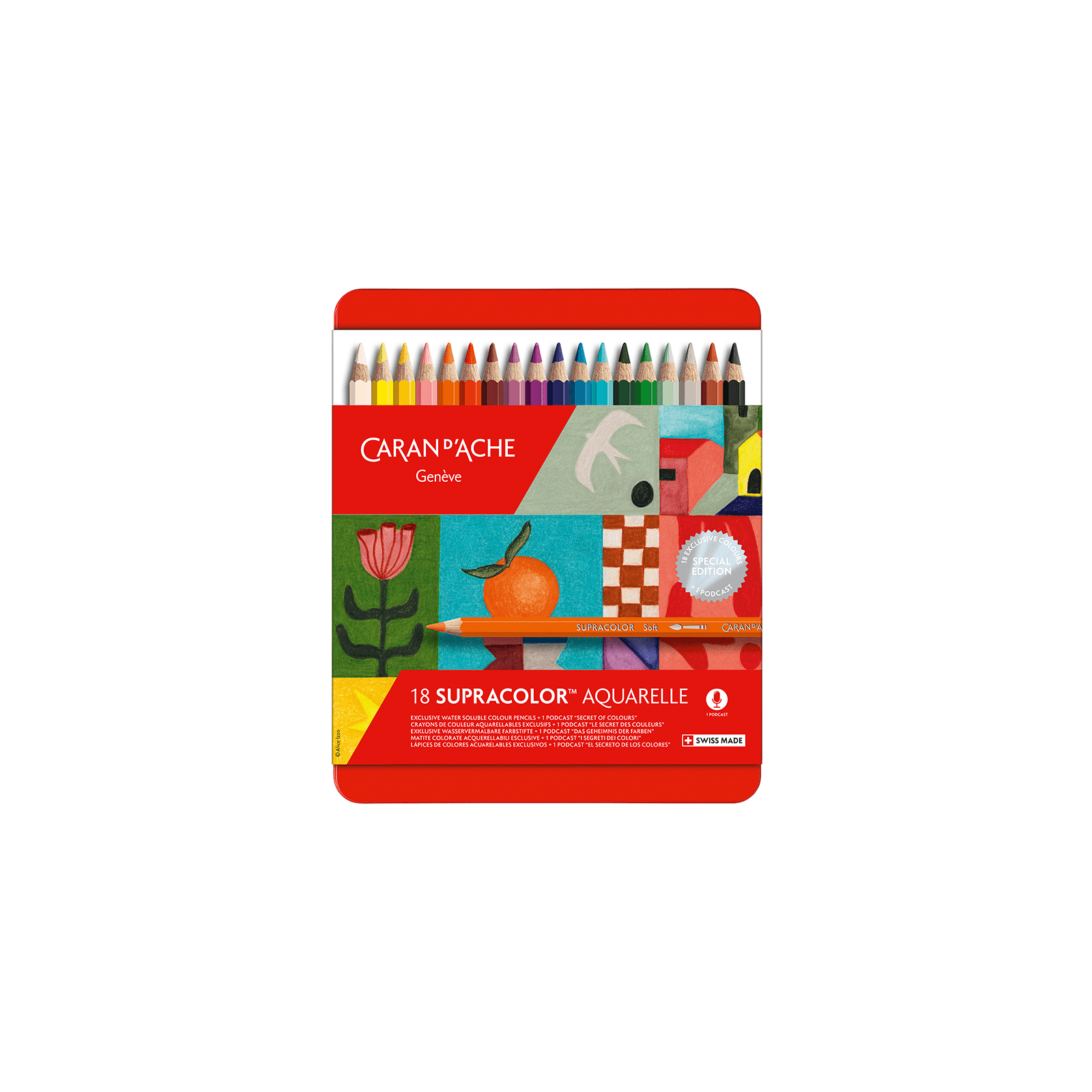 SUPRACOLOR Aquarelle - Boîte Métal 18 Couleurs Édition Spéciale - 7630002356664