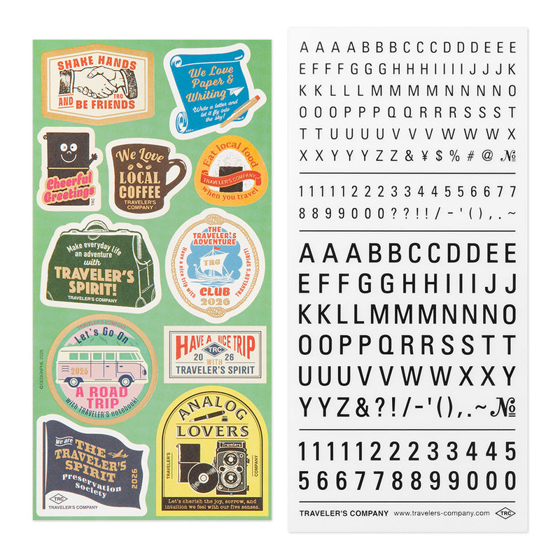 TRAVELER'S notebook - set de stickers 2026