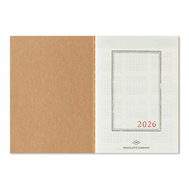 TRAVELER'S notebook - agenda mensuel 2026 (passport size)