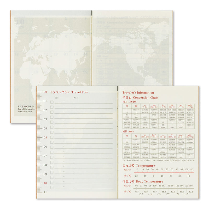 TRAVELER'S notebook - agenda mensuel 2026 (passport size)