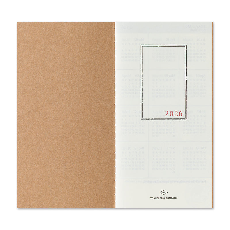 TRAVELER'S notebook - agenda mensuel 2026 (regular size)