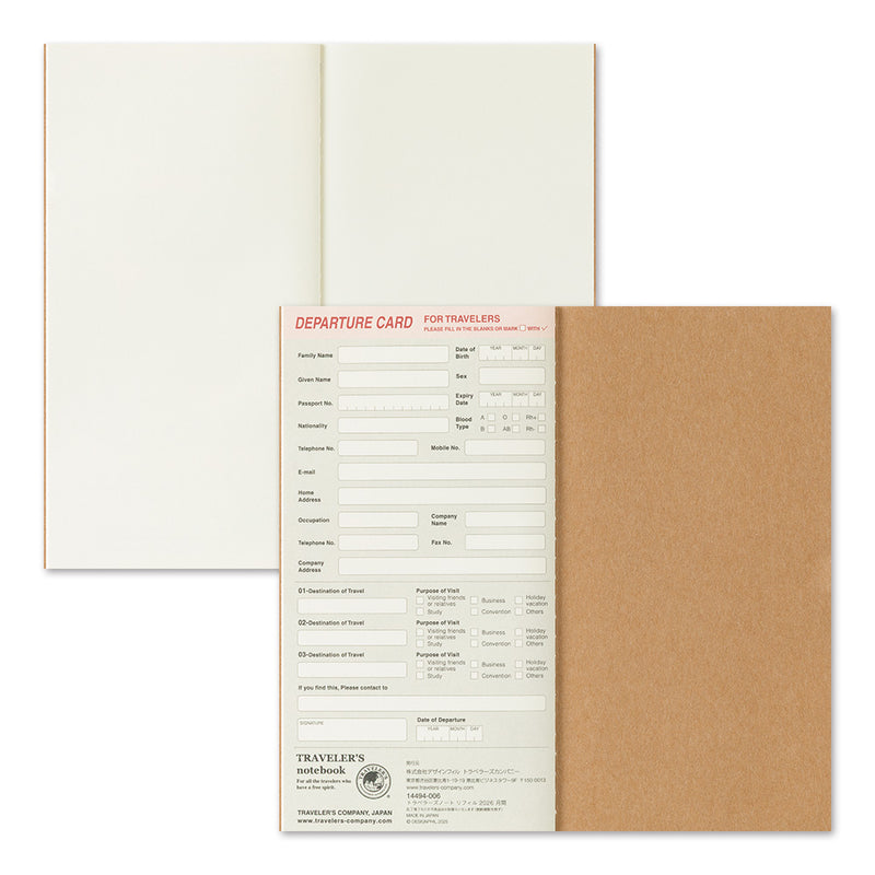 TRAVELER'S notebook - agenda mensuel 2026 (regular size)