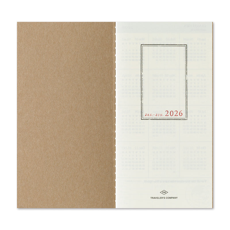 TRAVELER'S notebook - agenda semainier 2026 avec notes (regular size)