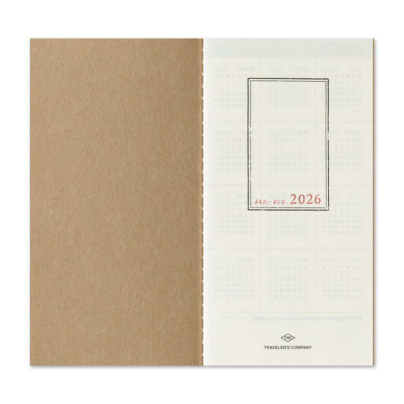 TRAVELER'S notebook - agenda semainier 2026 (regular size)