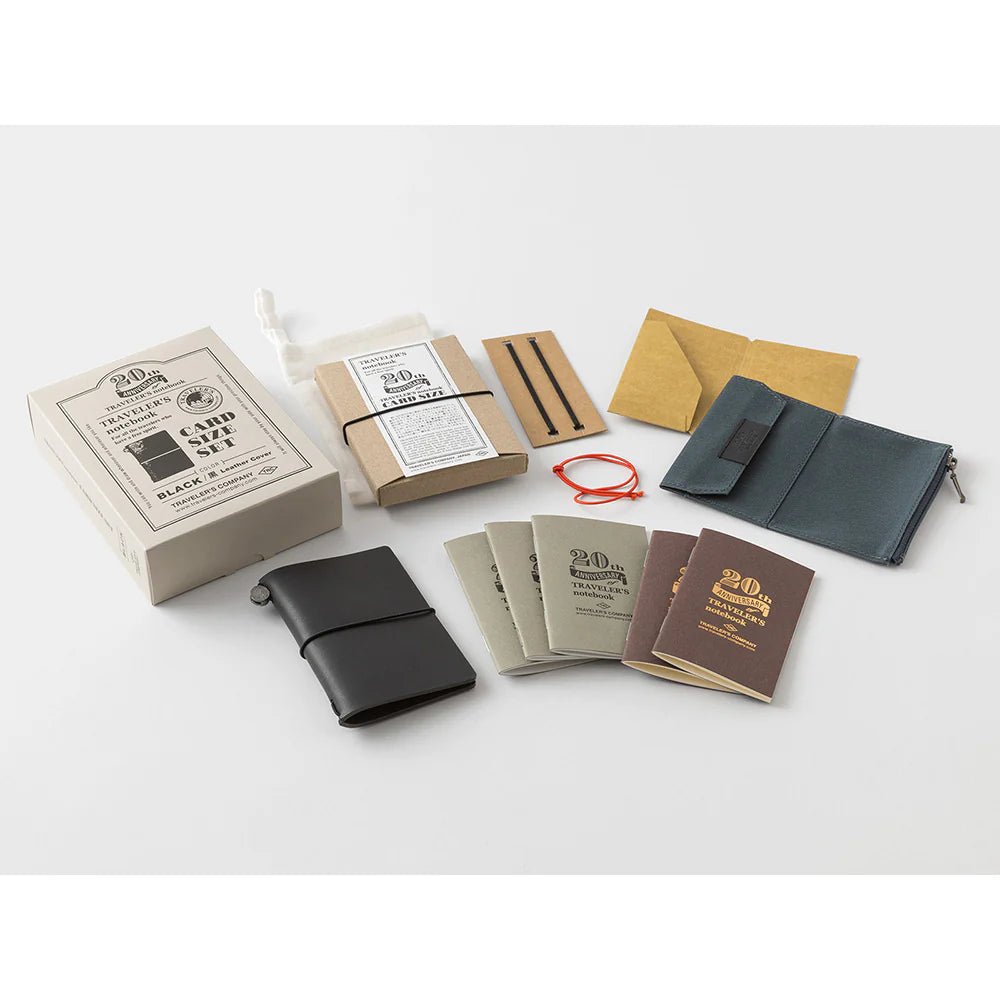 TRAVELER'S notebook 20TH ANNIVERSARY SET - card size - noir - 4902805154116