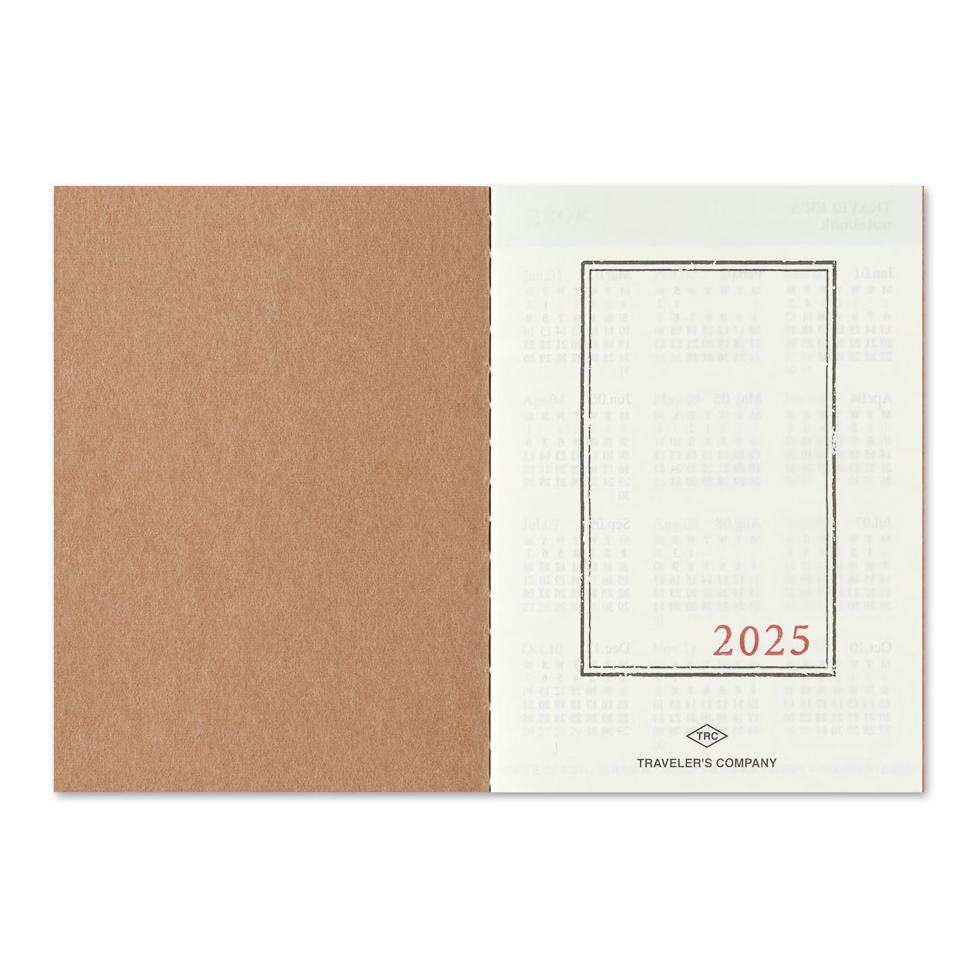 TRAVELER'S notebook - agenda mensuel 2025 (passport size) - TN Passport size - Mensuel -