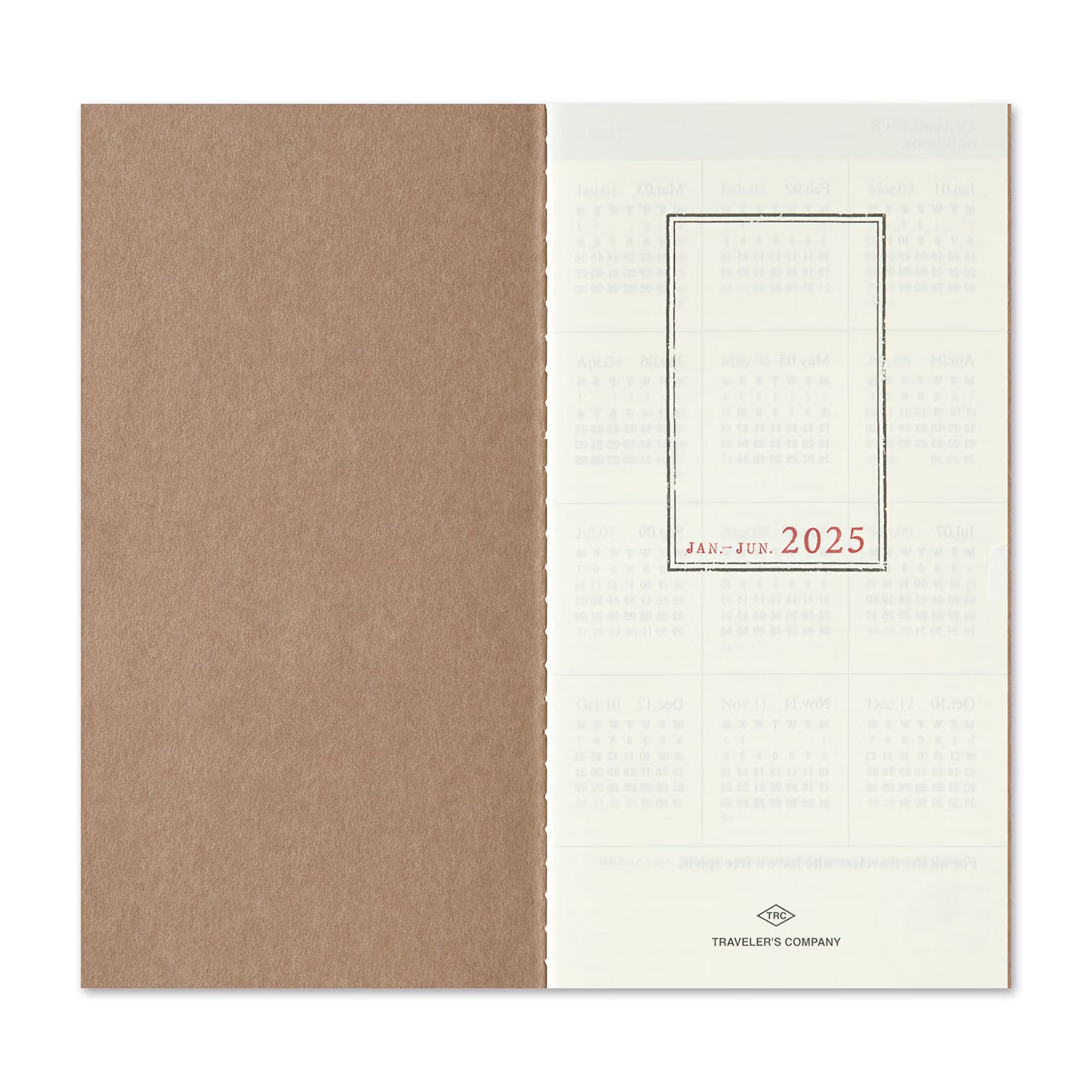 TRAVELER'S notebook - agenda semainier 2025 avec notes (regular size) - TN Regular size - 1 semaine + notes -
