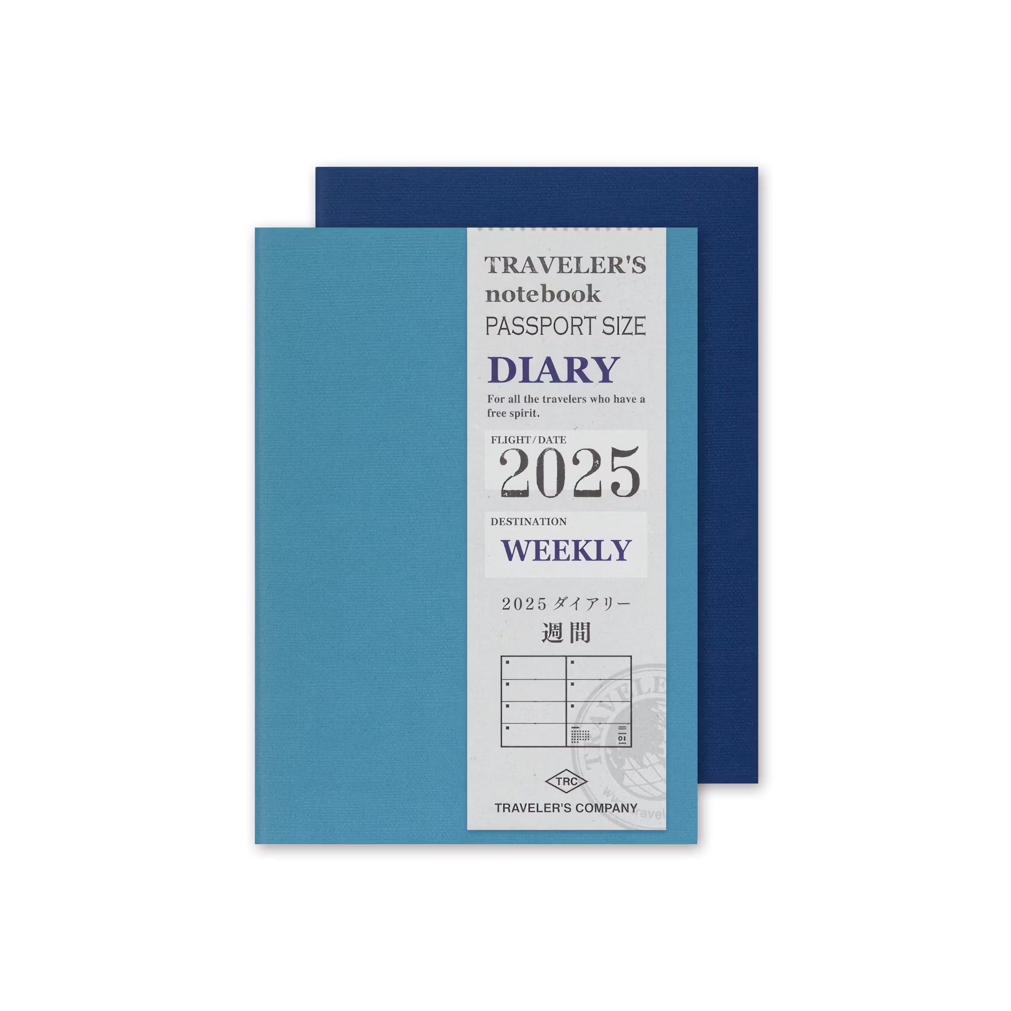 TRAVELER'S notebook - agenda semainier 2025 (passport size) - TN Passport size - 1 semaine sur 2 pages -