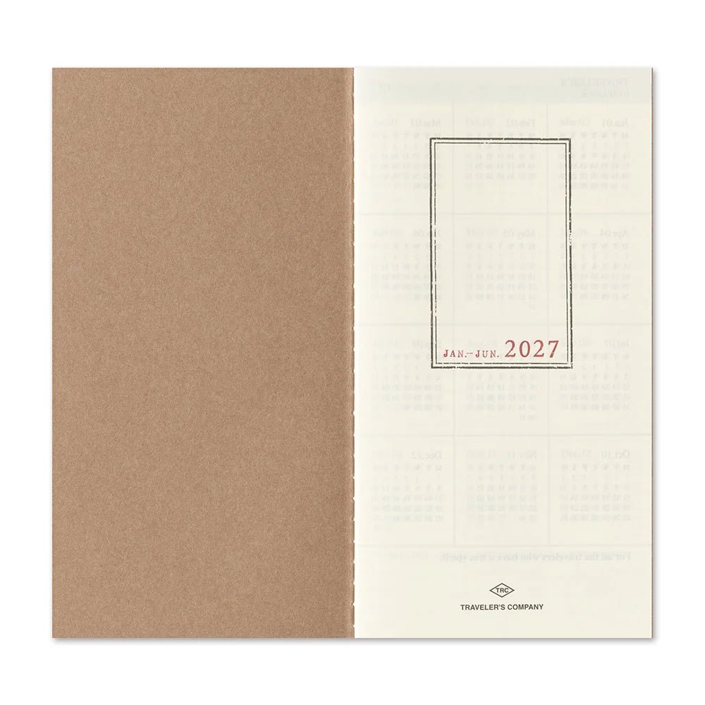 TRAVELER'S notebook - agenda semainier 2027 avec notes (regular size) -