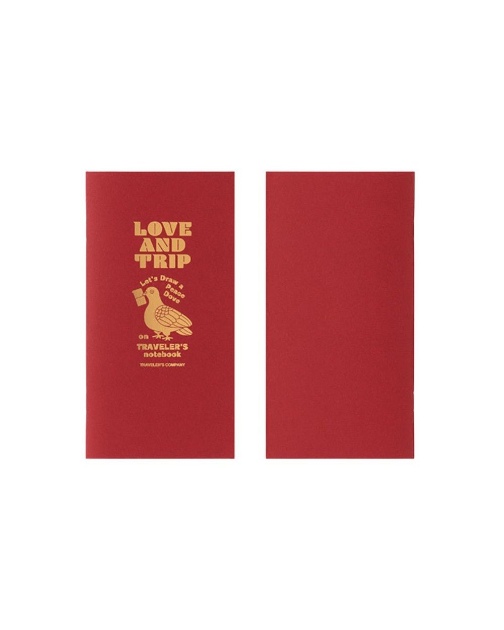 TRAVELER'S notebook LOVE AND TRIP Red - carnet papier crème (regular size) -