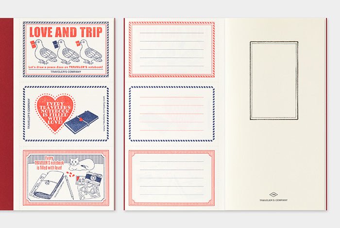 TRAVELER'S notebook LOVE AND TRIP Red - carnet papier crème (regular size) -