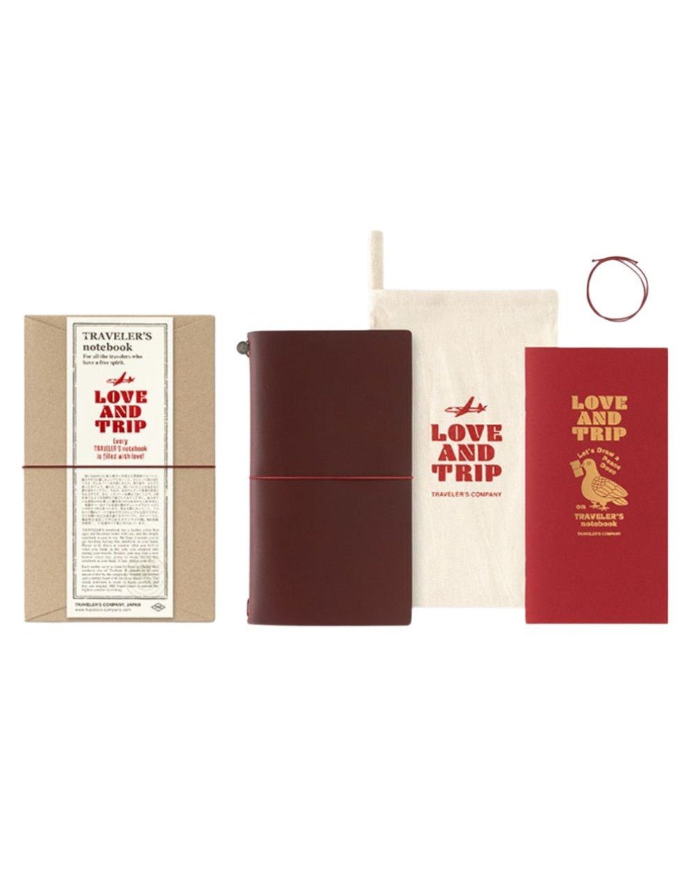 TRAVELER'S notebook LOVE AND TRIP Red - regular size - rouge -
