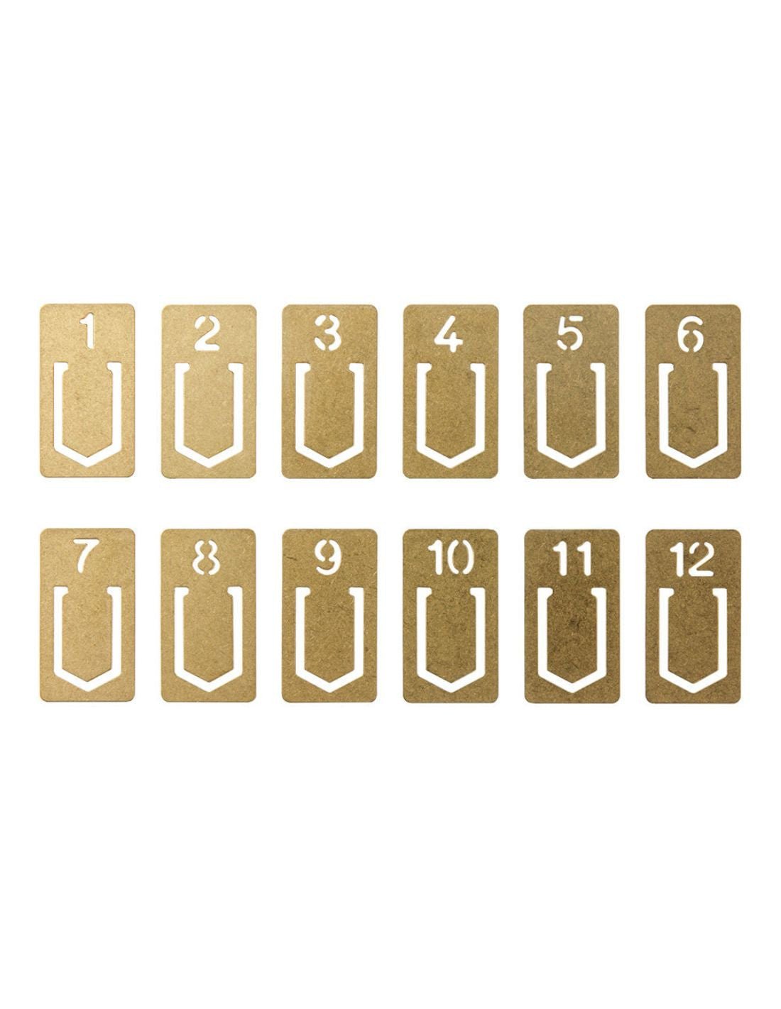 TRC BRASS - clips numérotés en laiton - TN Passport size / TN Regular size - 4902805430807