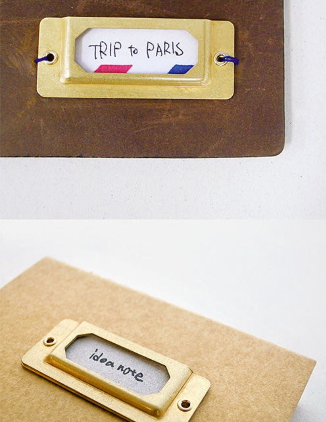 TRC BRASS - plaques pour étiquettes en laiton - TN Passport size / TN Regular size - 4902805820226