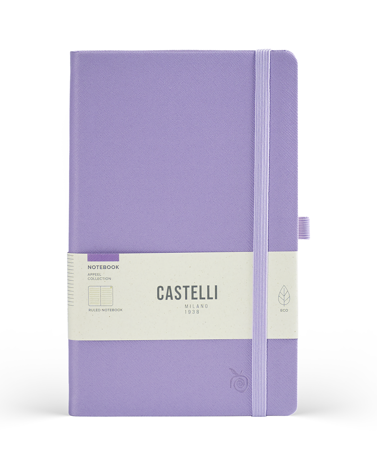 Carnet CASTELLI MILANO Appeel Classic - 13 x 21 cm - Hardcover - Ligné - Violet