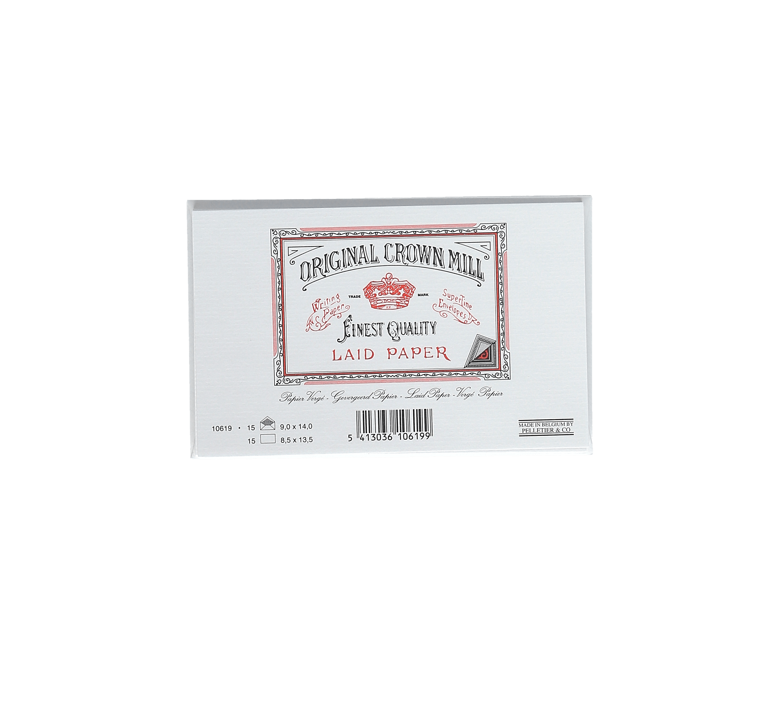 15 cartes et enveloppes Vergé format 9 x 14 cm - 8.5 x 13.5 cm | 9 x 14 cm - 280 g/m² - Blanc - 5413036106199