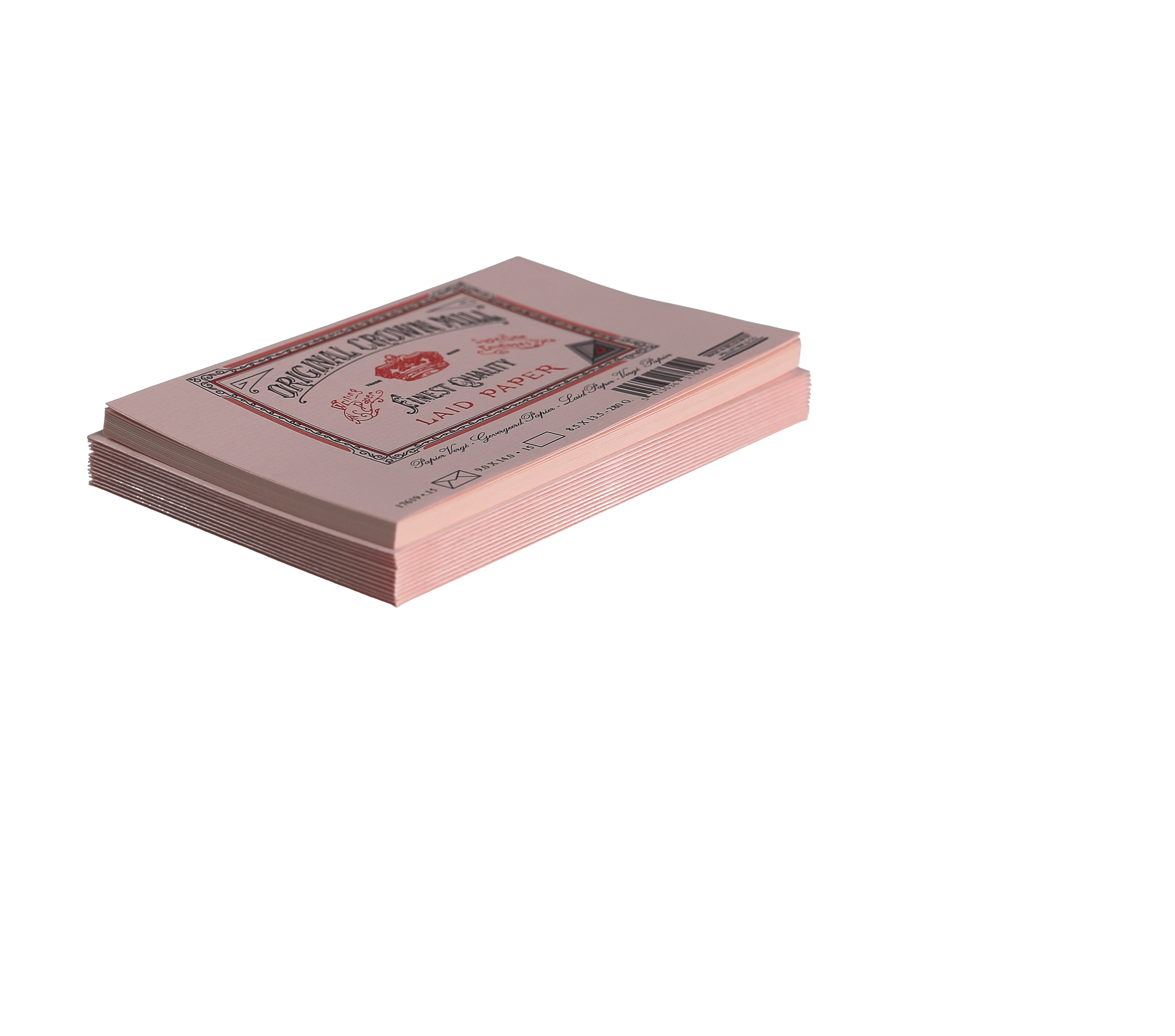 15 cartes et enveloppes Vergé format 9 x 14 cm - 8.5 x 13.5 cm | 9 x 14 cm - 280 g/m² - Rose - 5413036176192