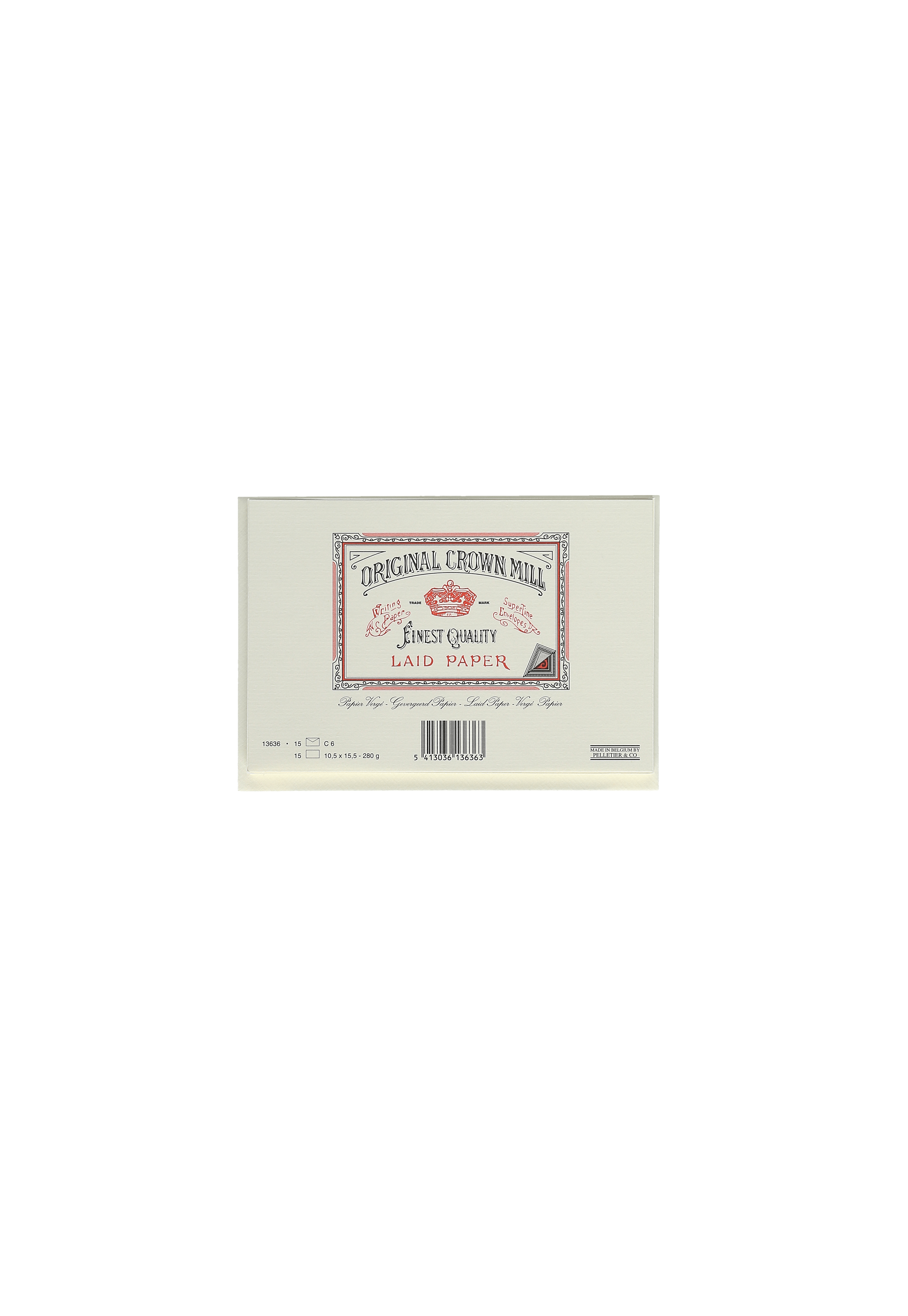 15 cartes et enveloppes Vergé format C6 - 10.5 x 15.5 cm | 11.4 x 16.2 cm - 280 g/m² - Crème - 5413036136363