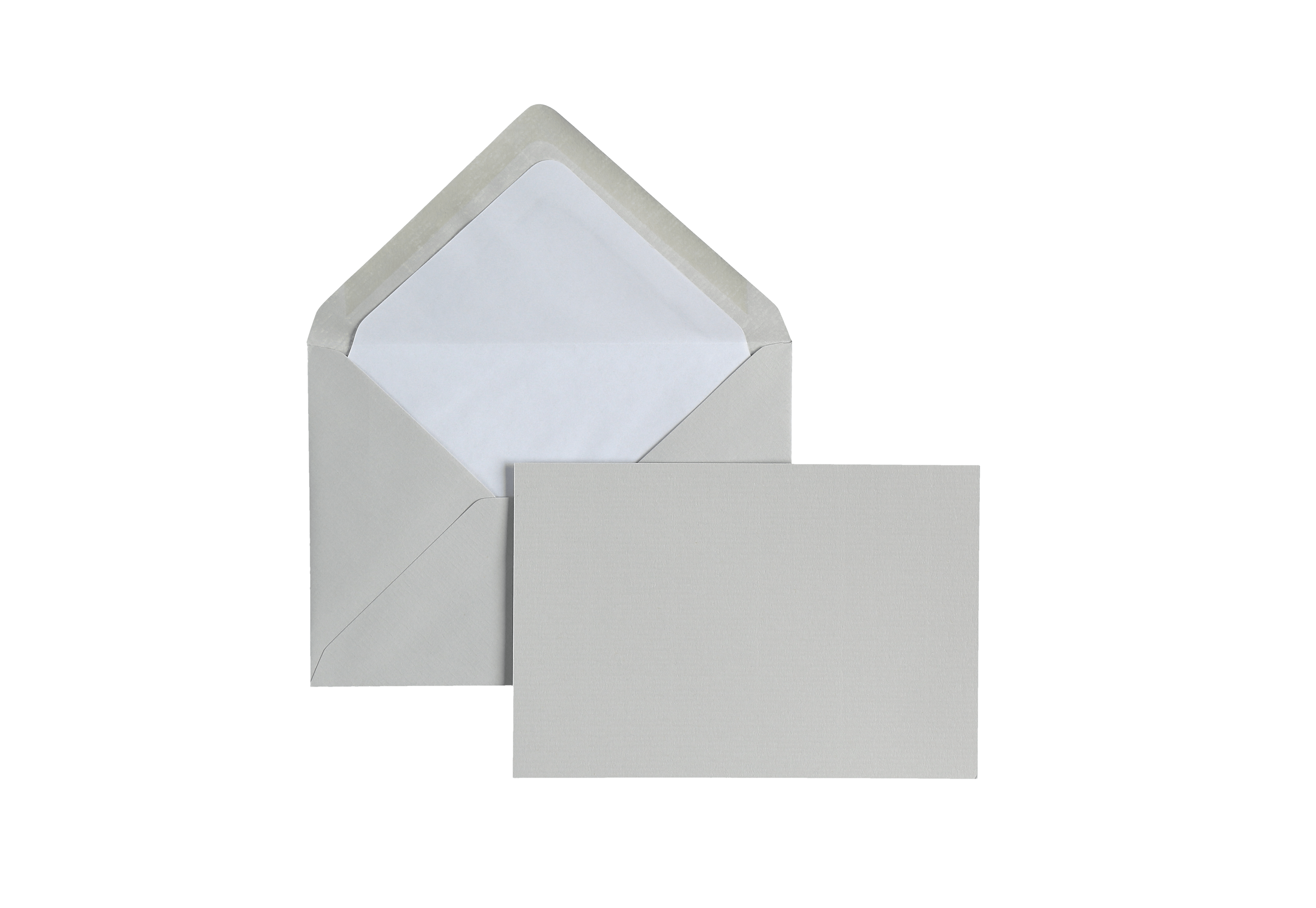 15 cartes et enveloppes Vergé format C6 - 10.5 x 15.5 cm | 11.4 x 16.2 cm - 280 g/m² - Gris - 5413036116365