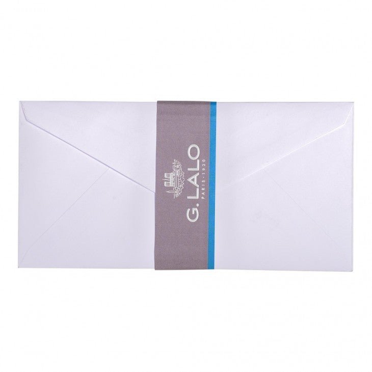 20 enveloppes Vélin de France format DL - 11 x 22 cm - 100 g/m² - Extra-blanc - 3140290230002