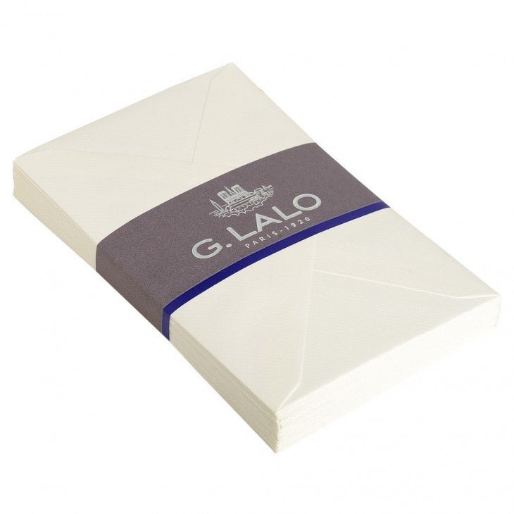 25 enveloppes Vergé de France format C6 - 11.4 x 16.2 cm - 100 g/m² - Blanc - 3140290214002