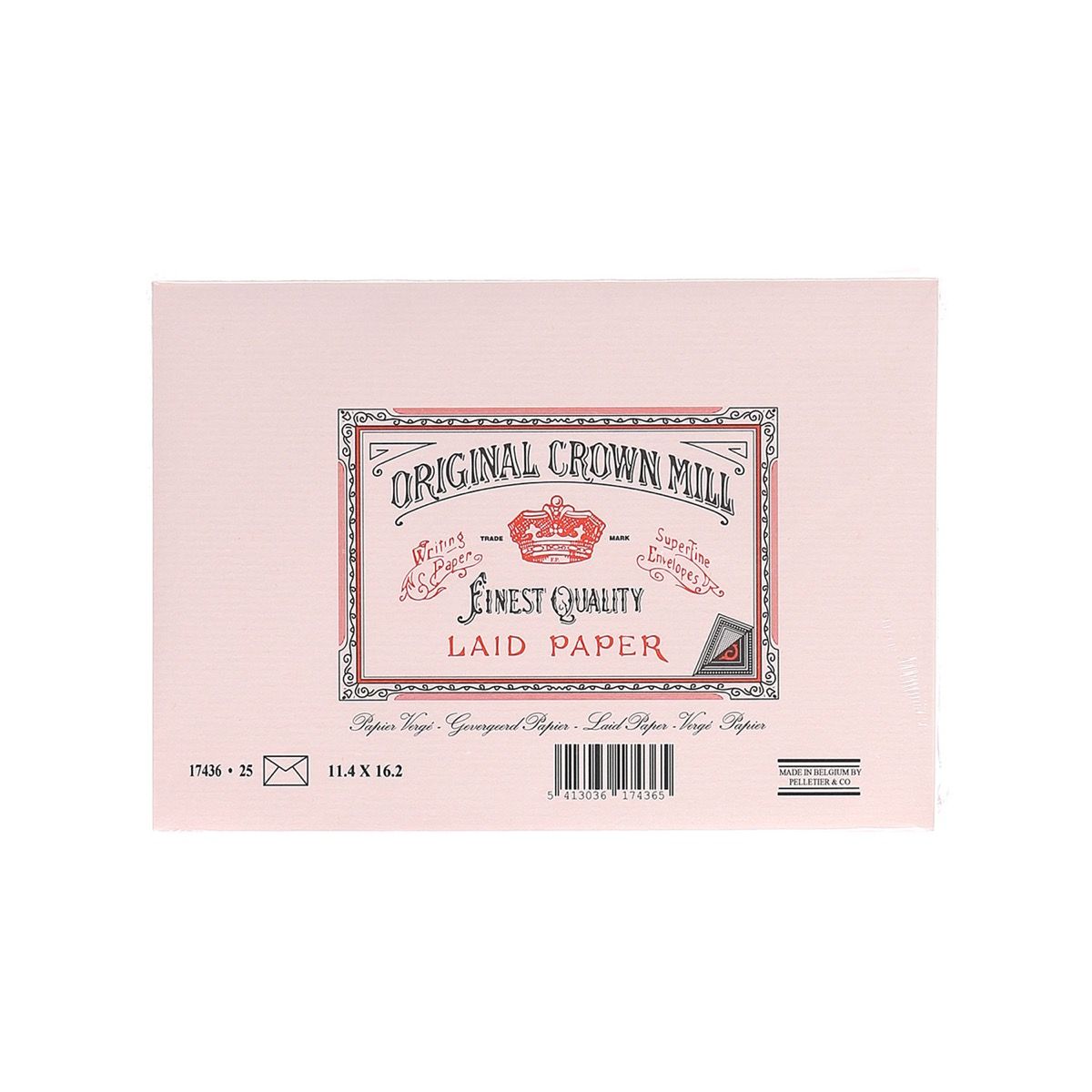 25 enveloppes Vergé format C6 - 11.4 x 16.2 cm - 100 g/m² - Rose - 5413036174365