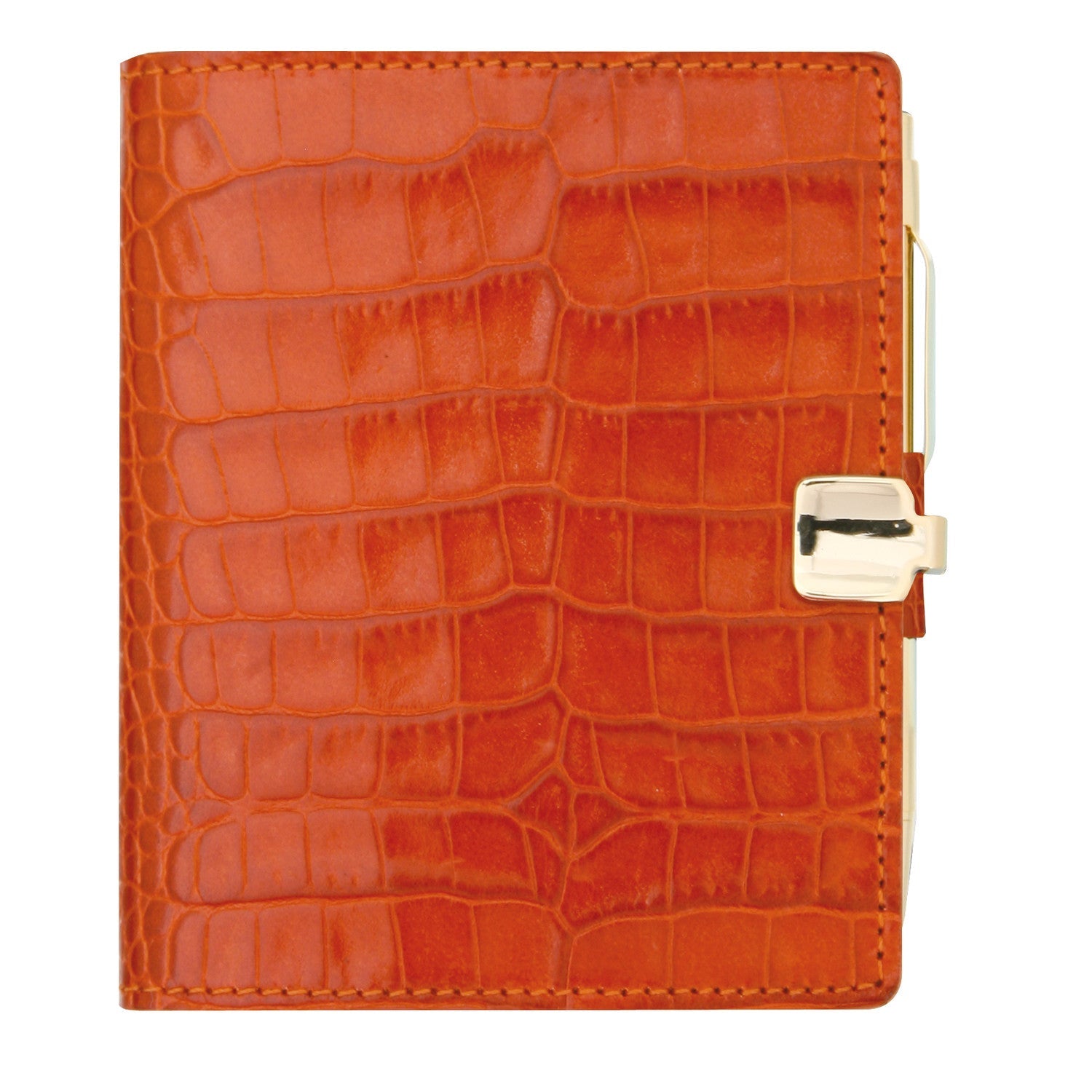 Agenda MIGNON A10 Croco Savannah - 10 x 8.4 cm - 2 jours par page - Orange - 3489391022544