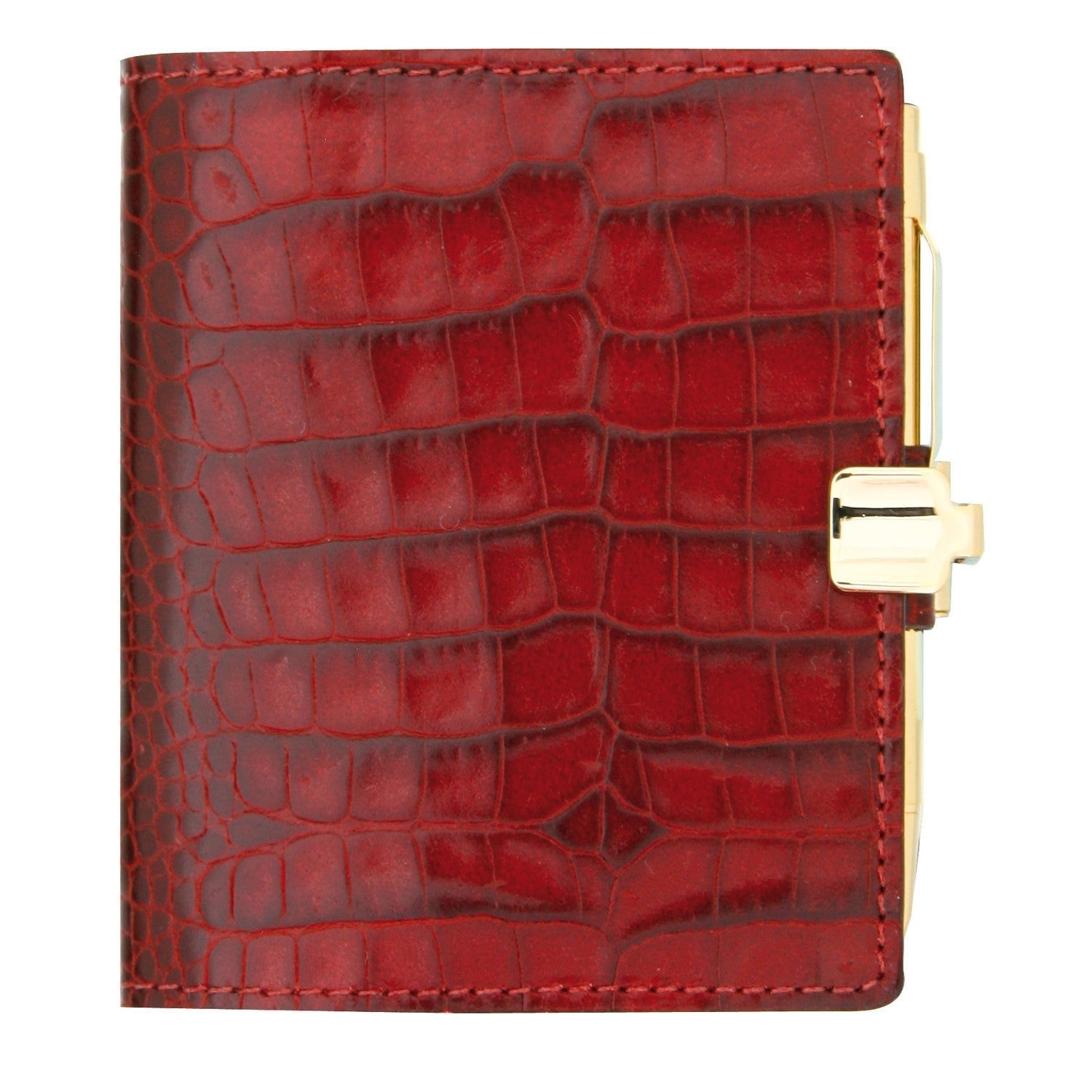Agenda MIGNON A10 Croco Savannah - 10 x 8.4 cm - 2 jours par page - Rouge - 3489391022551