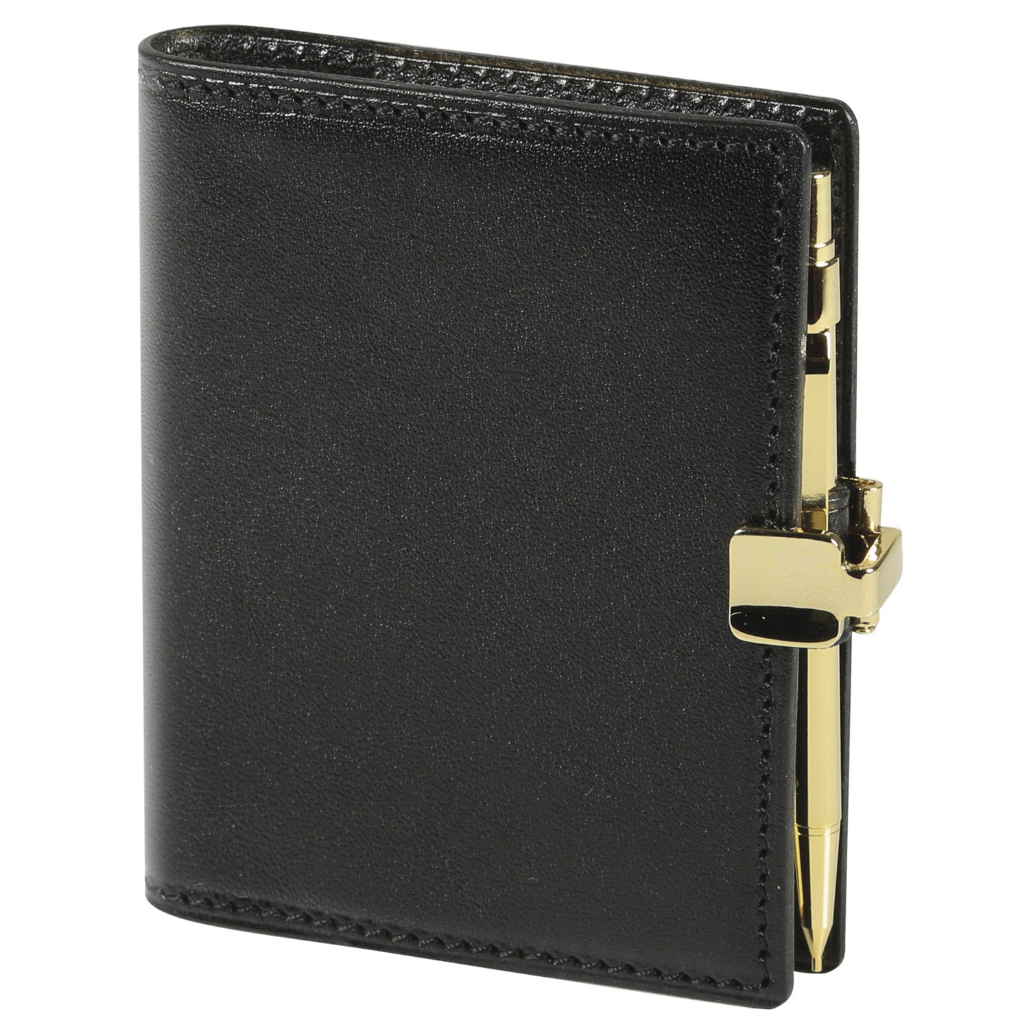 Agenda MIGNON A10 - 8,4 x 10 cm - 2 jours par page - Orientation horizontale - Veau Boboli noir