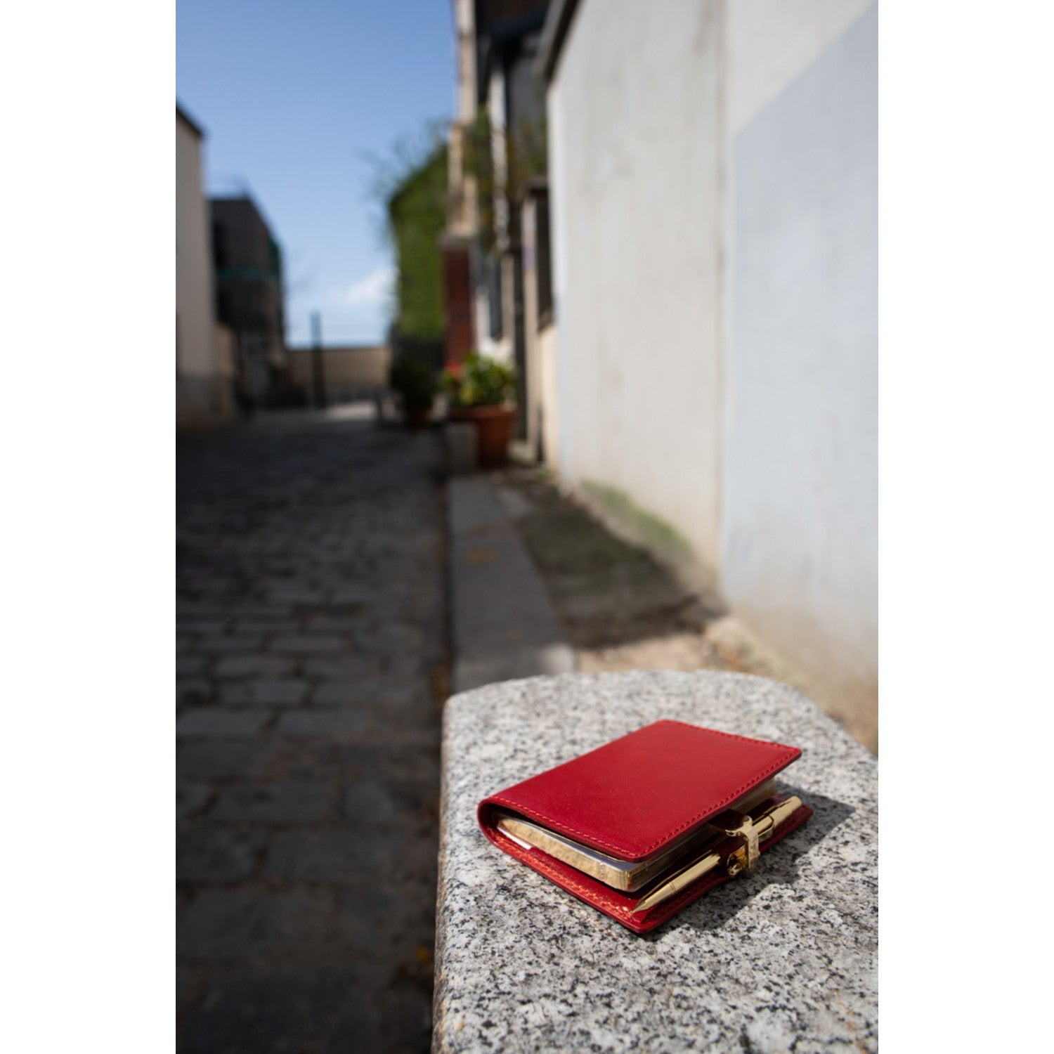 Agenda MIGNON A10 Veau Boboli - 10 x 8.4 cm - 2 jours par page - Rouge - 3489391021752