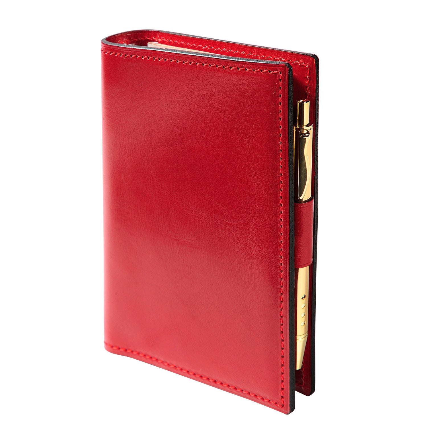 Organiseur MIGNON AK12 - 9 x 13 cm - 2 jours par page - Orientation horizontale - Veau Boboli rouge