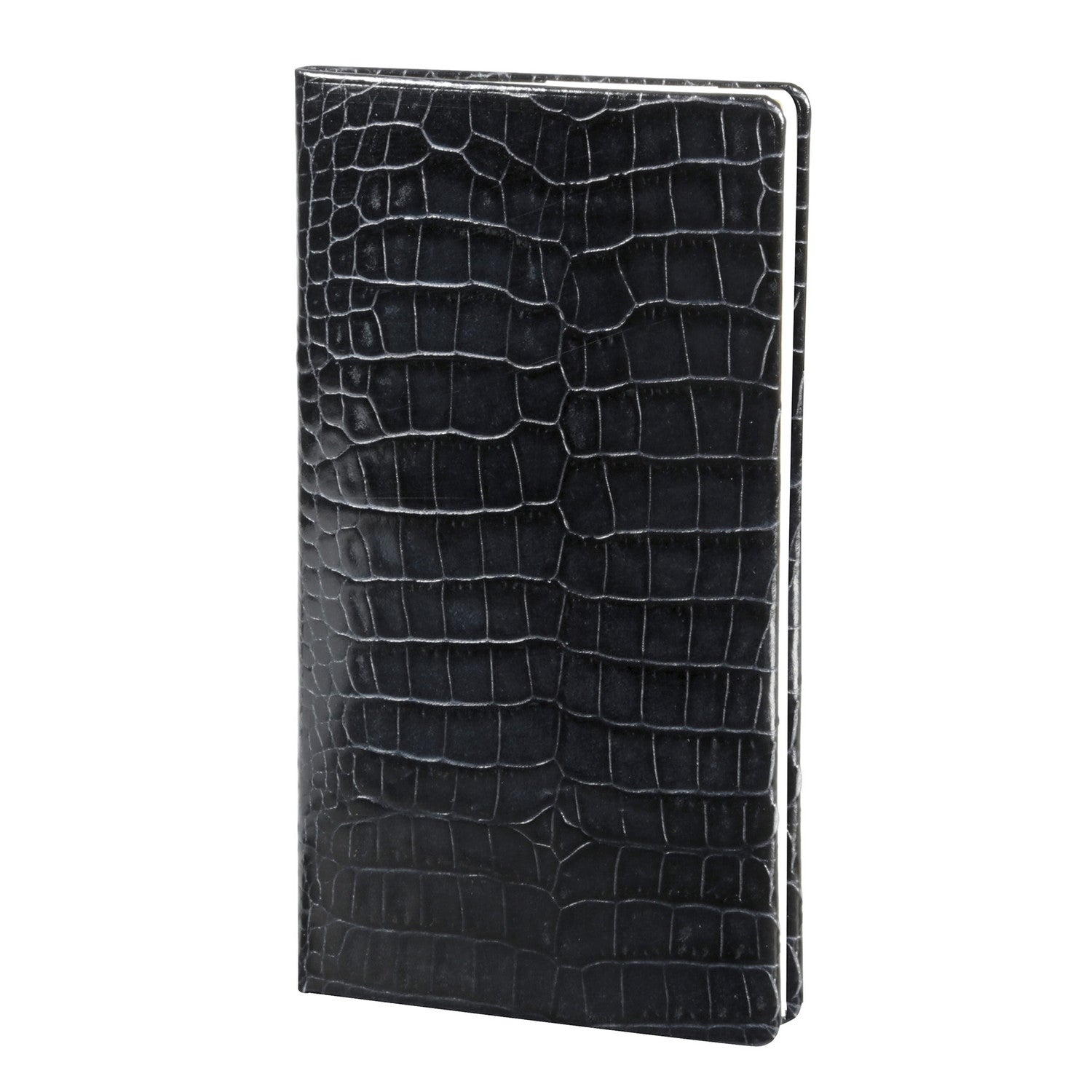 Agenda MIGNON AS16 - 8,8 x 16,5 cm - 1 semaine sur 2 pages - Orientation horizontale - Croco Savannah noir