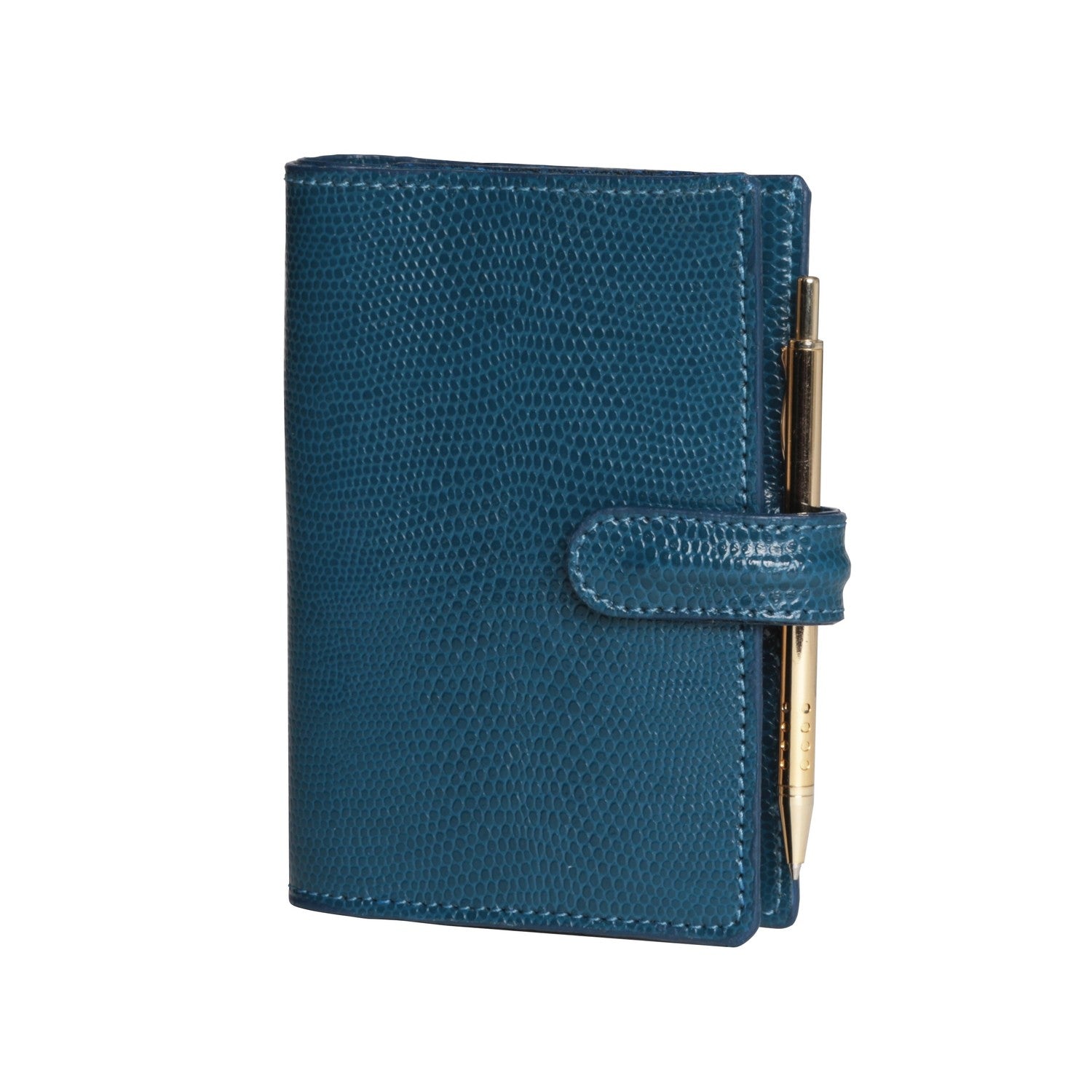 Organiseur MIGNON SK12 - 9 x 13 cm - 1 semaine sur 2 pages - Orientation horizontale - Bornéo bleu canard