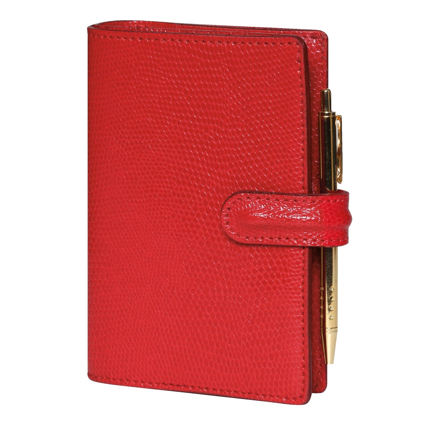 Organiseur MIGNON SK12 - 9 x 13 cm - 1 semaine sur 2 pages - Orientation horizontale - Bornéo rouge garance