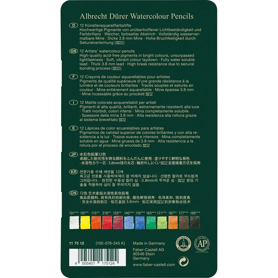 ALBRECHT DÜRER - Boîte Métal 12 Couleurs - 4005401175124