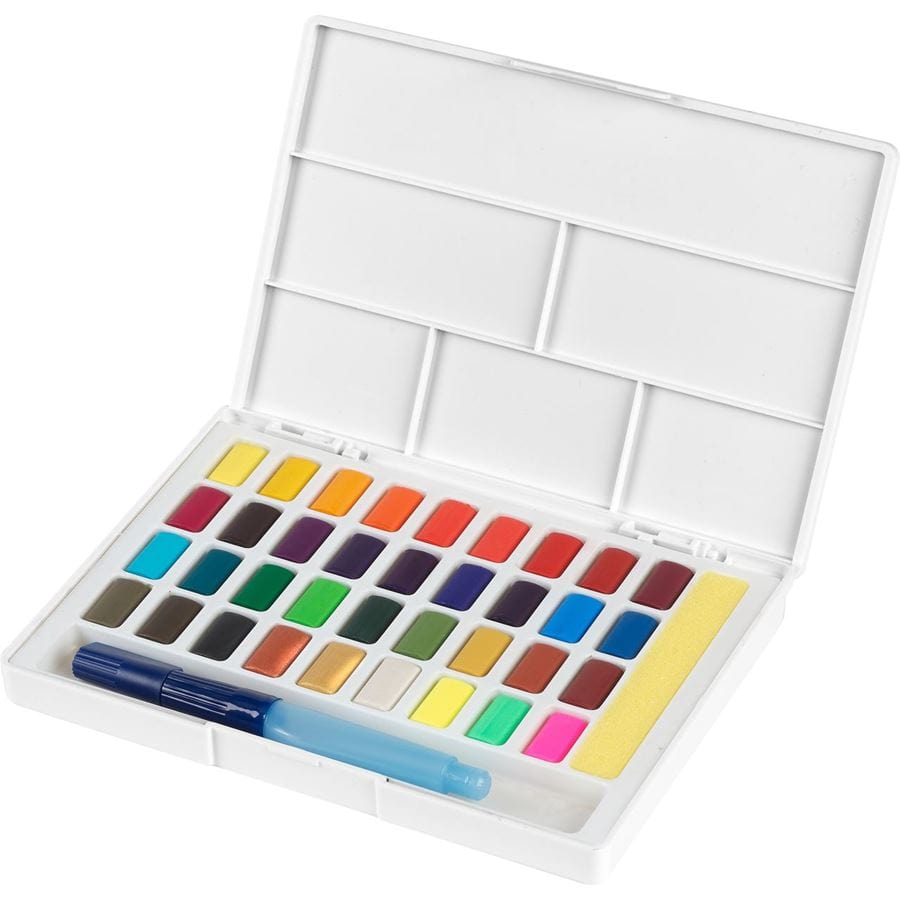 Aquarelle - Boîte 36 Demi Godets de Peinture - 6933256641670