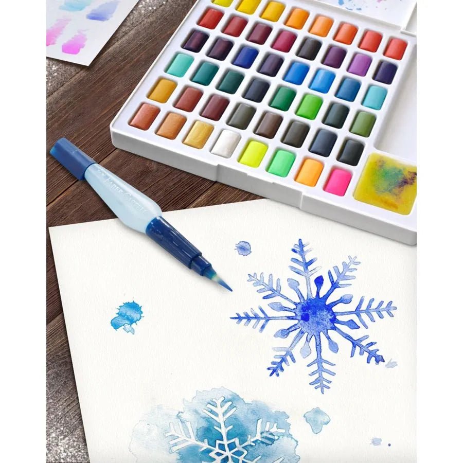 Aquarelle - Boîte 48 Demi Godets de Peinture - 6933256641687