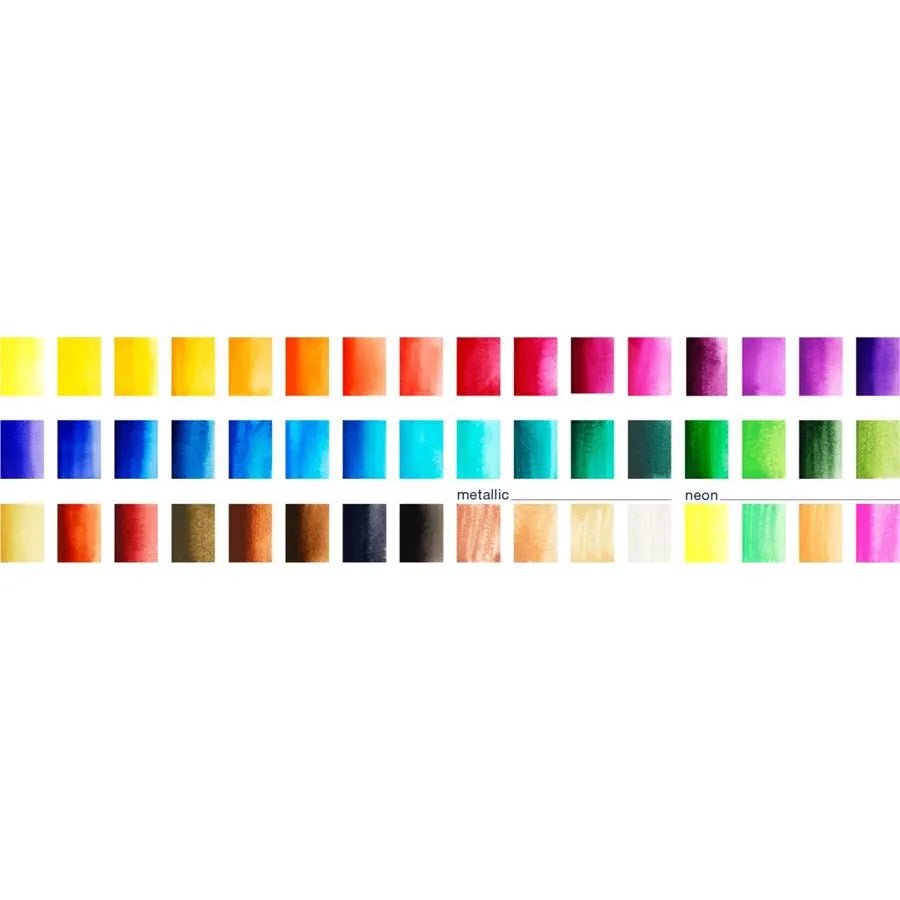 Aquarelle - Boîte 48 Demi Godets de Peinture - 6933256641687