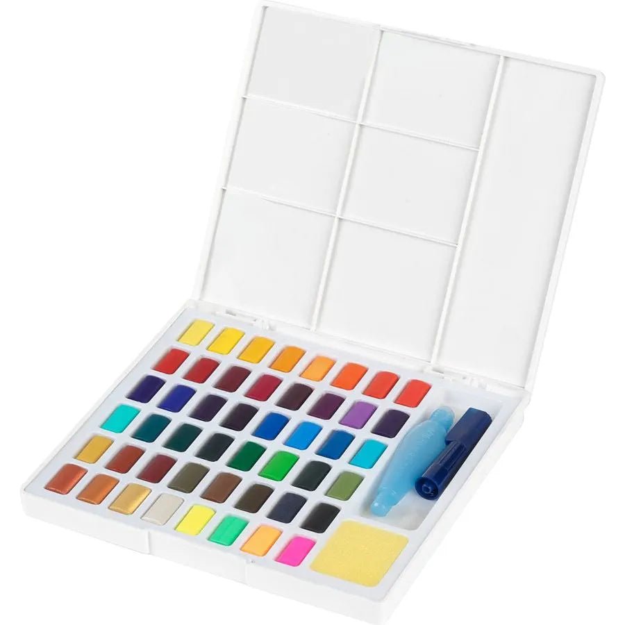 Aquarelle - Boîte 48 Demi Godets de Peinture - 6933256641687